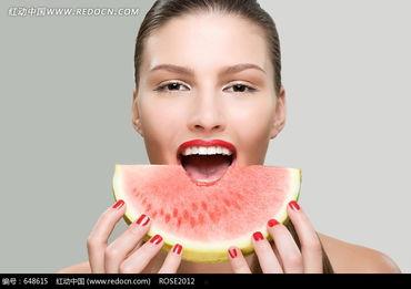 大港美女吃瓜图片,一场视觉盛宴的美食之旅